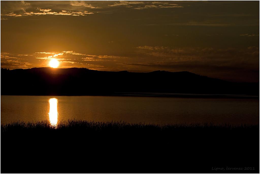 Západ slunce na Šumavě