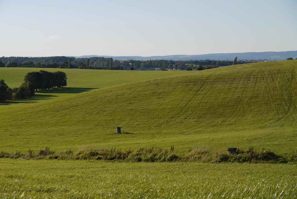 Pohled na zelený kopec
