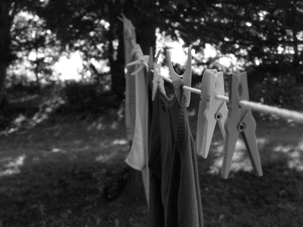 černobílé prádlo