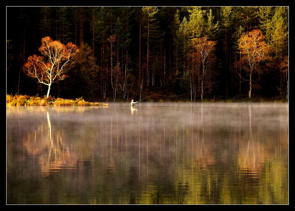 Podzimní ráno u jezera II
