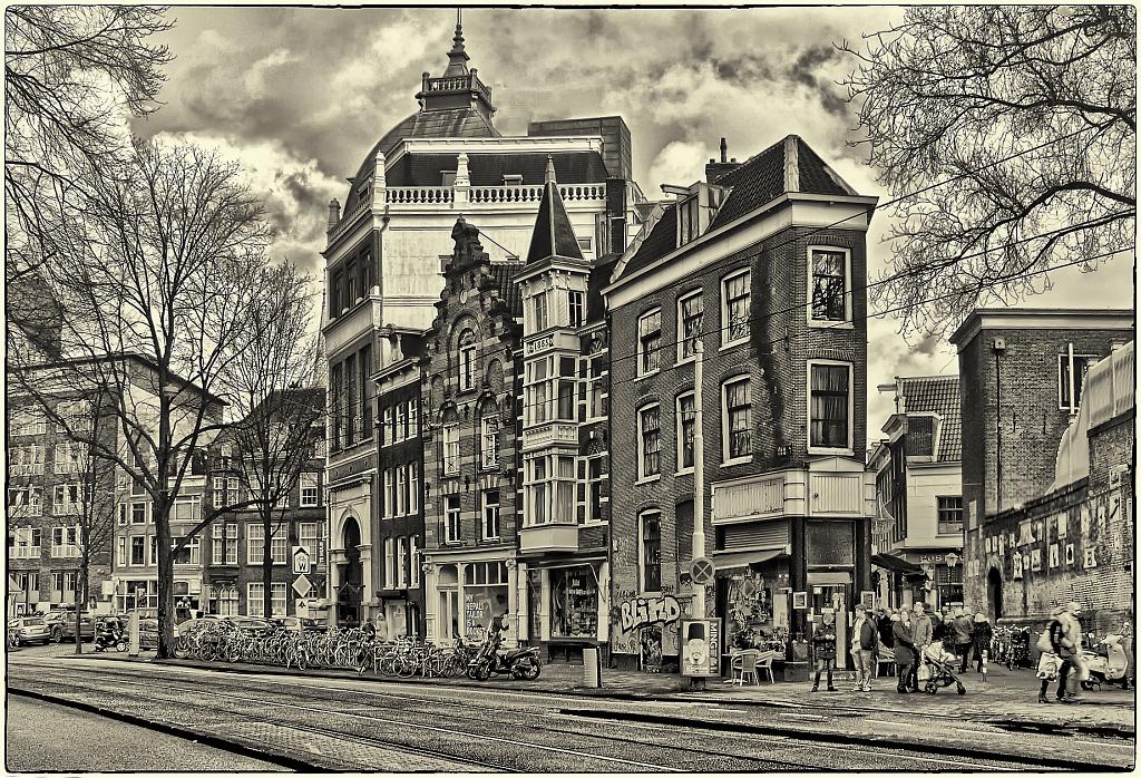 Amsterdam - typická ulice