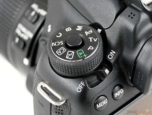 Canon EOS 70D kolečko režimů
