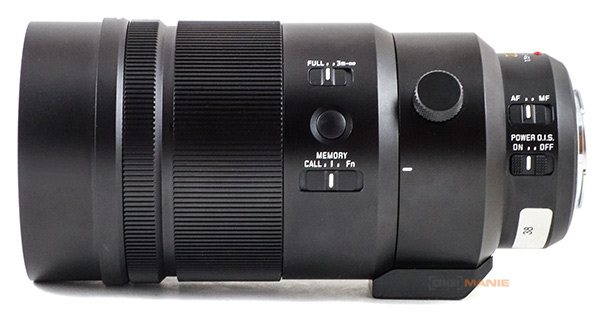 Panasonic Leica 200mm F2.8 OIS boční pohled