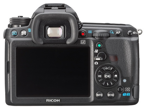 Ricoh Pentax K-3 zezadu, LCD displej