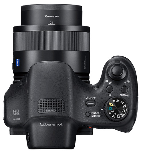 Sony Cyber-shot HX350 horní strana