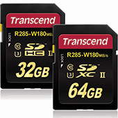 Transcend uvedl SDHC a SDXC UHS-II paměťové karty s rychlostí 285 MB/s