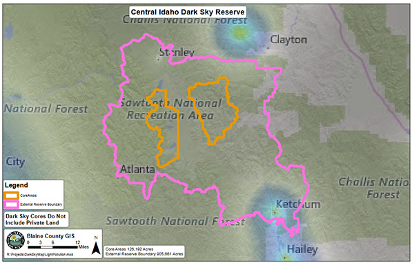 Mapa Central Idaho